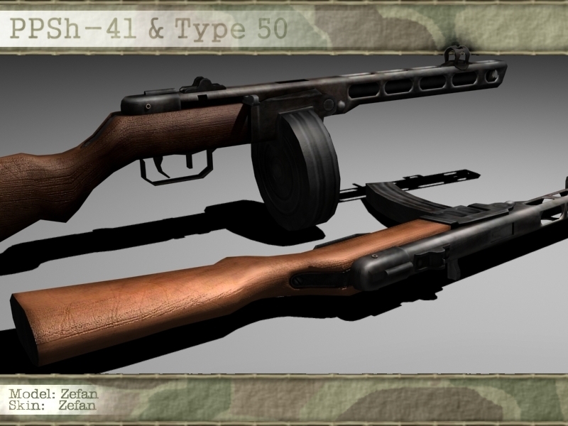 PPSh-41 und Type 50 (Render)