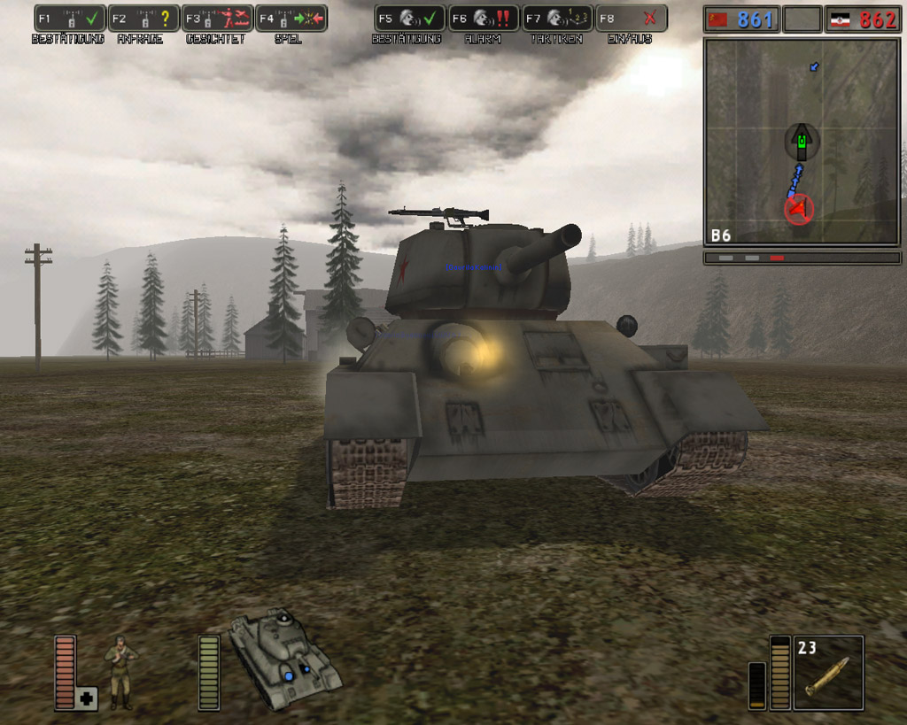 Panzer hat zweiten MG-Schütze