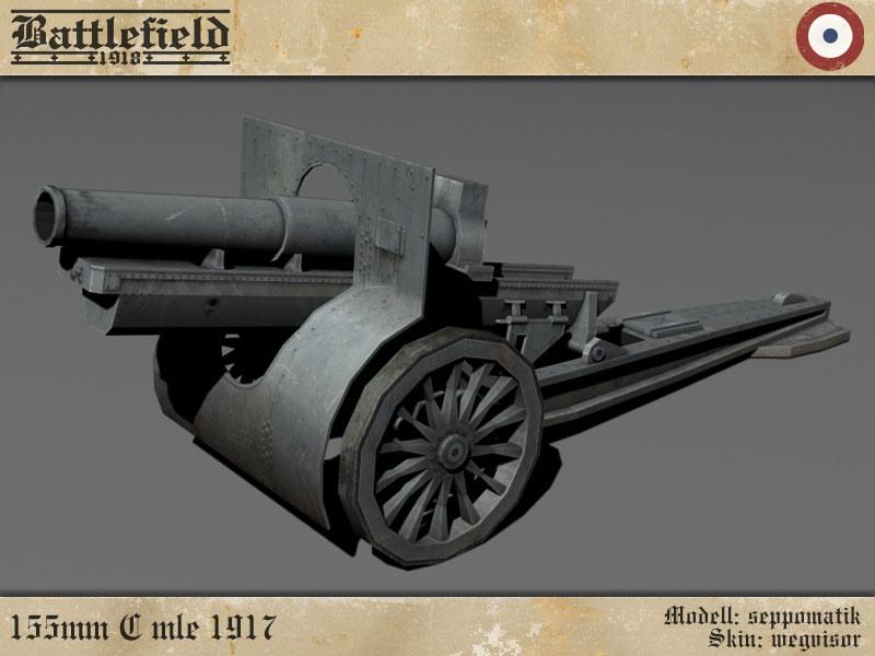 155mm C MLE 1917 Haubitze