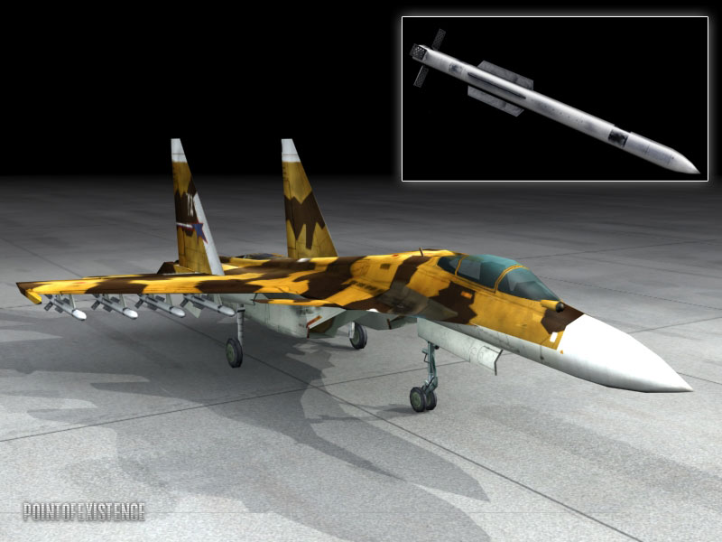 Su-37 with air-to-air missiles