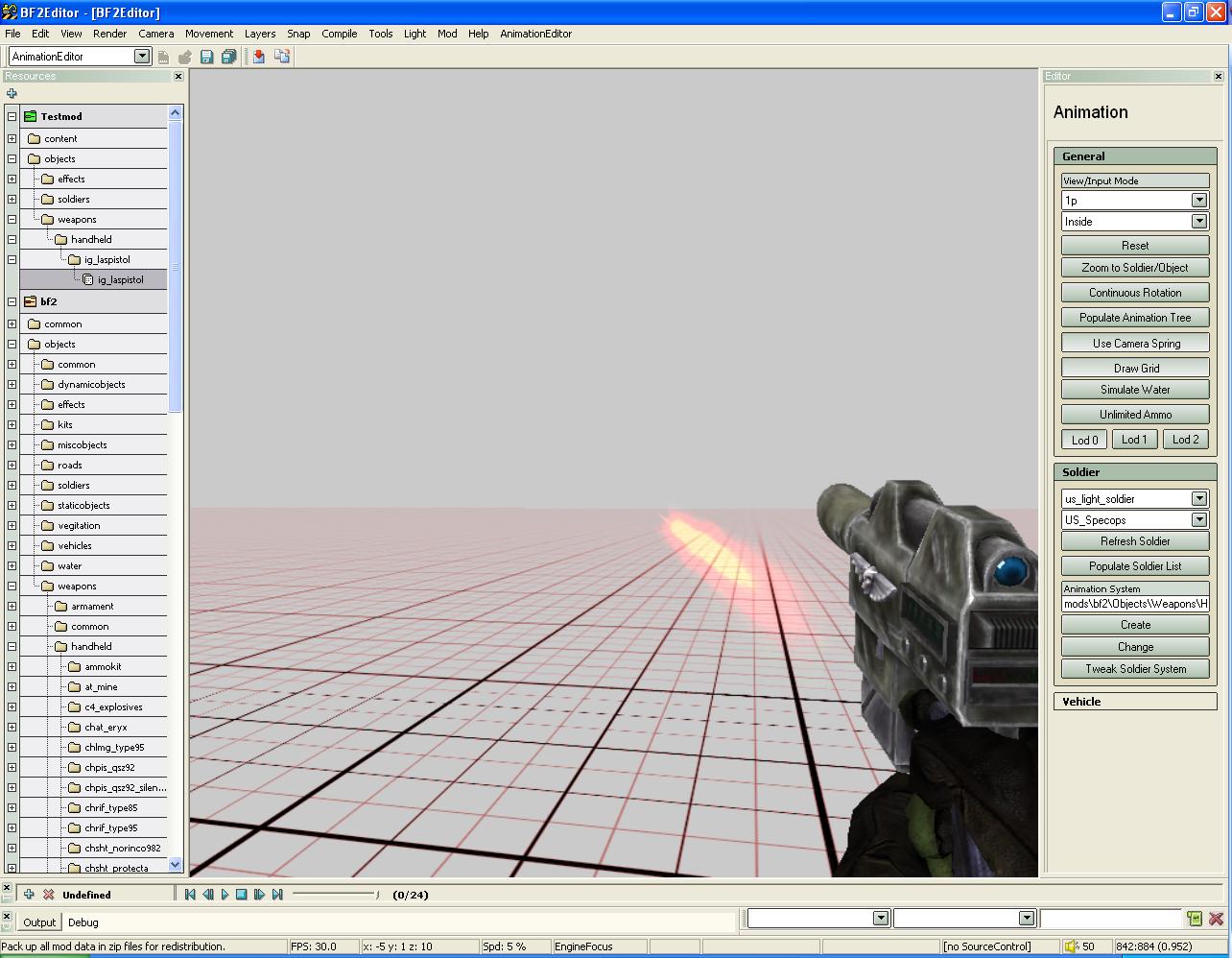 Lasereffekt aus Handfeuerwaffe (WIP Editor)