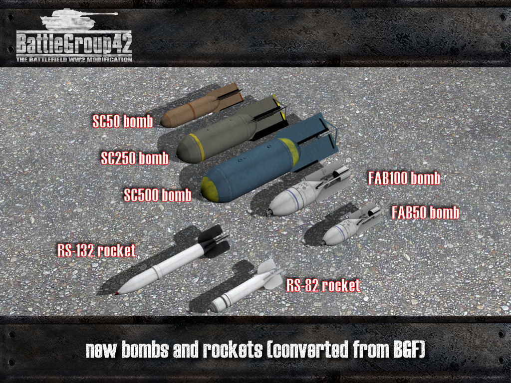 Bomben und Raketen