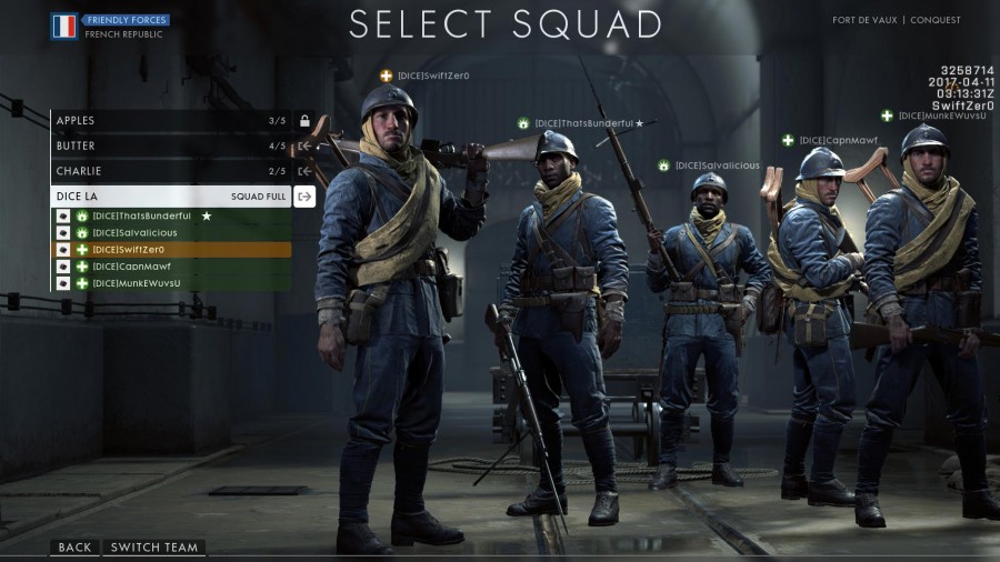 Squads mit Platoon-Name